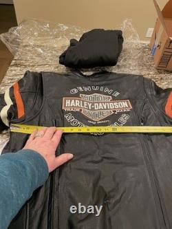 Harley Davidson Motorcycle W. Leather Jacket sz XL Inner jacket with pockets