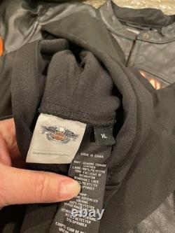 Harley Davidson Motorcycle W. Leather Jacket sz XL Inner jacket with pockets