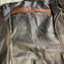 Harley-Davidson Motorcycle Womens Leather Riding Jacket Large