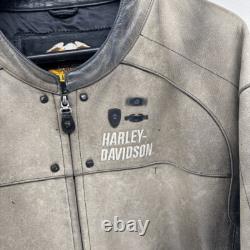 Harley-Davidson Motorcycles Distressed Vintage Leather Riding Jacket Mens 3XL