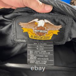 Harley-Davidson Motorcycles Distressed Vintage Leather Riding Jacket Mens 3XL