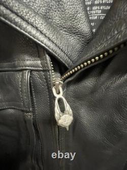 Harley Davidson Nevada Heavyweight Men's Vented Leather Motorcycle Jacket XL