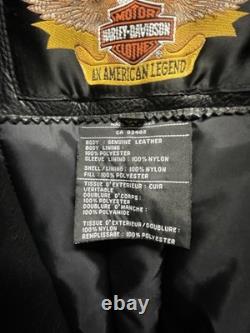 Harley Davidson Nevada Heavyweight Men's Vented Leather Motorcycle Jacket XL