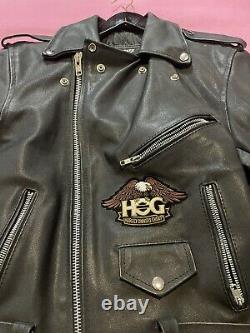 Harley Davidson Owners Group Genuine? Leather Motorcycle Jacket Size 40