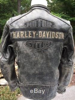Harley Davidson PASSING LINK Triple Vent Distressed Leather Jacket Men ...