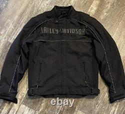 Harley Davidson Polyester Riding Jacket Size Large No Hood