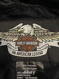 Harley Davidson Polyester Riding Jacket Size Large No Hood
