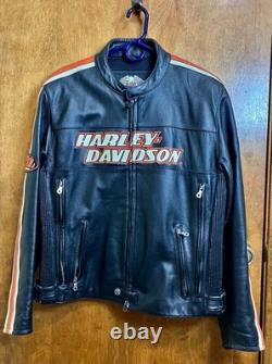Harley Davidson RN 103819 CA 03402 Original Black Leather Jacket Men's Size L