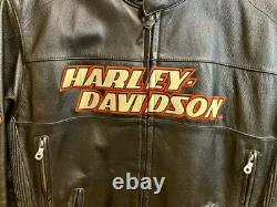 Harley Davidson RN 103819 CA 03402 Original Black Leather Jacket Men's Size L