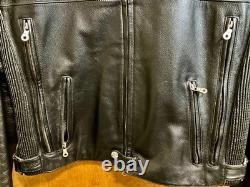 Harley Davidson RN 103819 CA 03402 Original Black Leather Jacket Men's Size L