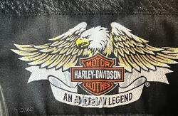 Harley Davidson RN 103819 CA 03402 Original Black Leather Jacket Men's Size L