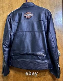 Harley Davidson RN 103819 CA 03402 Original Black Leather Jacket Men's Size L