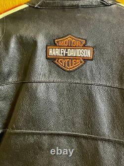 Harley Davidson RN 103819 CA 03402 Original Black Leather Jacket Men's Size L