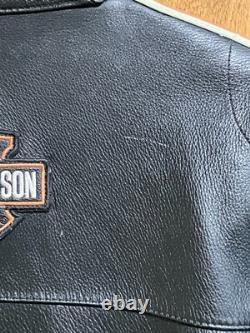 Harley Davidson RN 103819 CA 03402 Original Black Leather Jacket Men's Size L