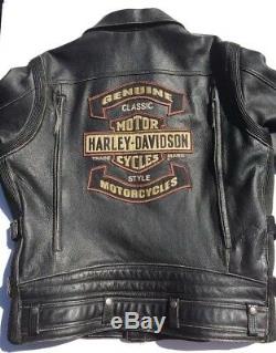 Harley Davidson ROCKER 3N1 Leather Jacket Men's 3XL Black with Hoodie