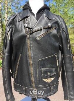 Harley Davidson ROCKER 3N1 Leather Jacket Men's 3XL Black with Hoodie