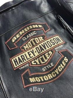 Harley Davidson ROCKER 3N1 Leather Jacket Men's 3XL Black with Hoodie