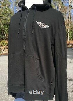 Harley Davidson ROCKER 3N1 Leather Jacket Men's 3XL Black with Hoodie