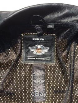 Harley Davidson ROCKER 3N1 Leather Jacket Men's 3XL Black with Hoodie