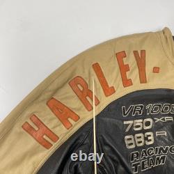 Harley Davidson Racing Team Leather Motorcycle Jacket XL VR1000 750XR 883R