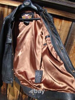 Harley Davidson Rare Southwestern Black Leather Jacket Vest Coat Mens XL X-large