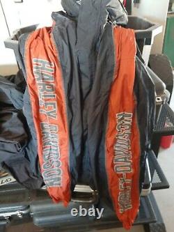 Harley Davidson Reflective XL Motorcycle Riding Gear Rain Suit Jacket and pants