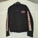 Harley Davidson Riding Jacket Mens L Black Nylon Lined Buckle Zip Biker 2003