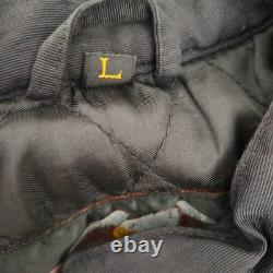 Harley Davidson Riding Jacket Mens L Black Nylon Lined Buckle Zip Biker 2003