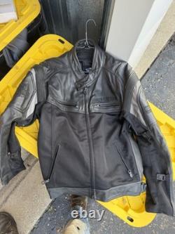 Harley-Davidson Riding Jacket Mens Large Leather Textile Motorcycle Coat WithLiner