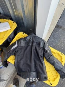 Harley-Davidson Riding Jacket Mens Large Leather Textile Motorcycle Coat WithLiner