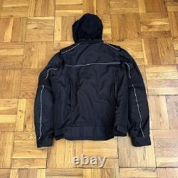 Harley-Davidson Riding Jacket XL Black Motorcycle Hooded Reflective Armor