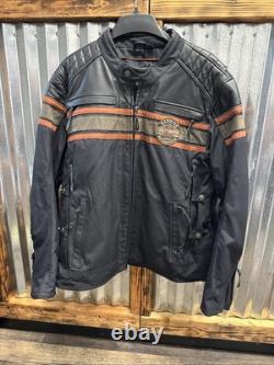 Harley Davidson Rutland Triple Vent Black Riding Jacket Men's Size 2XL Genuine