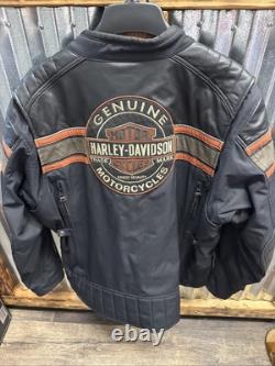 Harley Davidson Rutland Triple Vent Black Riding Jacket Men's Size 2XL Genuine