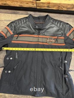Harley Davidson Rutland Triple Vent Black Riding Jacket Men's Size 2XL Genuine