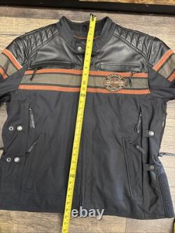 Harley Davidson Rutland Triple Vent Black Riding Jacket Men's Size 2XL Genuine