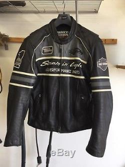 Harley Davidson Screamin Eagle Thunder Valley Leather Jacket Men's Large Armored