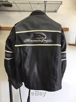 Harley Davidson Screamin Eagle Thunder Valley Leather Jacket Men's Large Armored