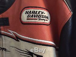 Harley Davidson Screamin Eagle Victory Lap 2XL Men's Leather Jacket Motorcycle