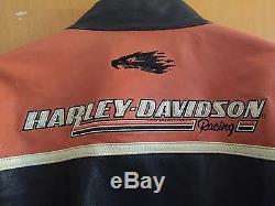 Harley Davidson Screamin Eagle Victory Lap 2XL Men's Leather Jacket Motorcycle