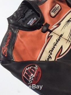 Harley Davidson Screaming Eagle Victory Lap Leather Jacket Men's 2XL Racing