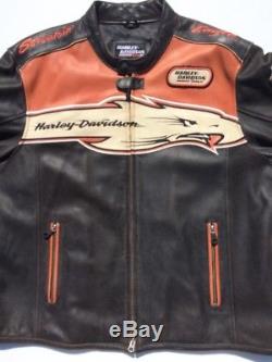 Harley Davidson Screaming Eagle Victory Lap Leather Jacket Men's 2XL Racing
