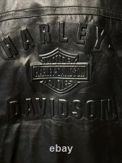 Harley Davidson Shifter Embossed Leather Motorcycle Jacket 98136-03 Vm Men Large
