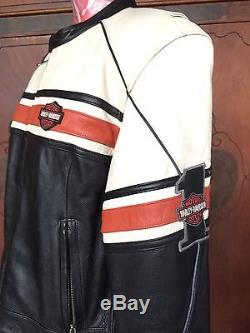 Harley Davidson Torque Racing Leather Jacket Women L Large Style# 98094-06VW EUC