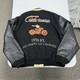 Harley-Davidson Varsity Jacket Mens XL Black Leather Wool Taz Looney Tunes