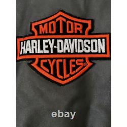 Harley Davidson Vintage Men's Large Black Leather Jacket Biker Made in USA