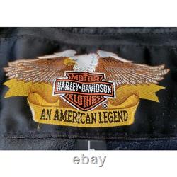 Harley Davidson Vintage Men's Large Black Leather Jacket Biker Made in USA