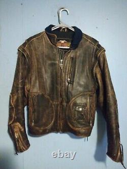 Harley Davidson Vintage Panhead Distressed Leather Jacket
