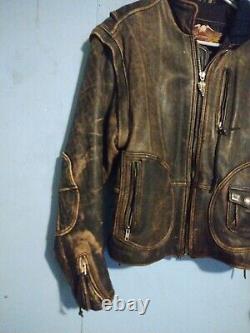 Harley Davidson Vintage Panhead Distressed Leather Jacket