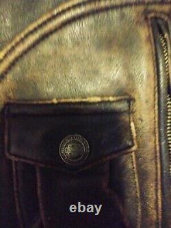 Harley Davidson Vintage Panhead Distressed Leather Jacket