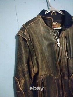 Harley Davidson Vintage Panhead Distressed Leather Jacket